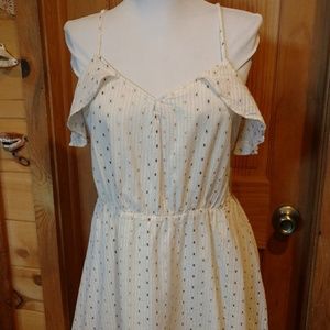 White Sundress with Shiny Dots